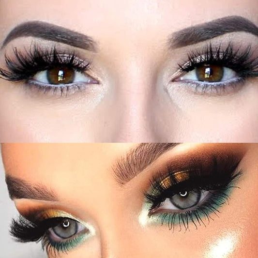 25mm 8D Mink False Eyelashes - Wispy, Long, and Dramatic Volume - Pack of 7 Pairs of Soft, Reusable Eye Lashes for Women